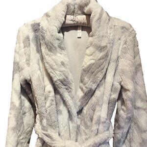 Faux Fur Plush Fuzzy Bathrobe with Pockets